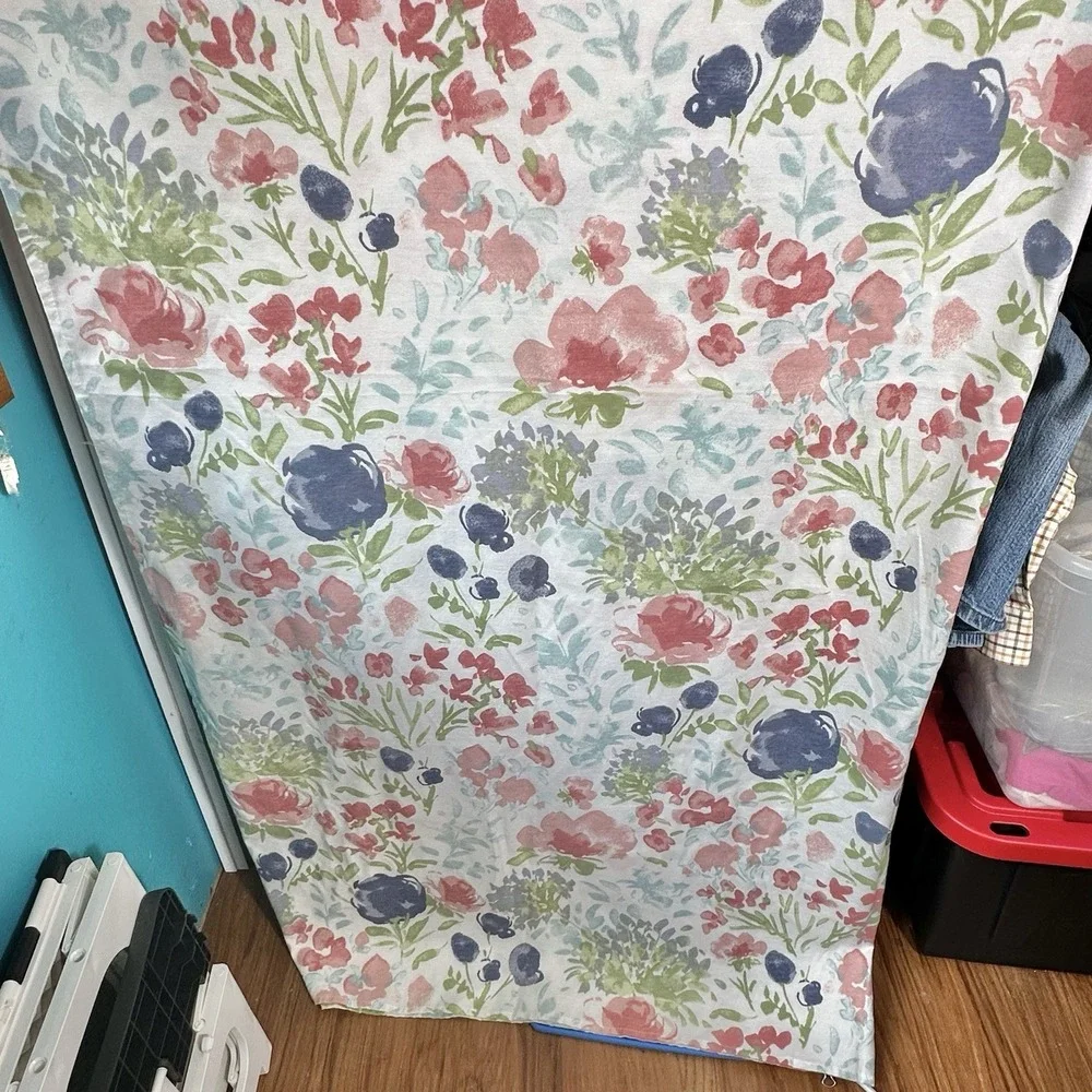 Better Homes Gardens Floral‎ Fabric Full Shower Curtain 70x72 Farmhouse Cottage